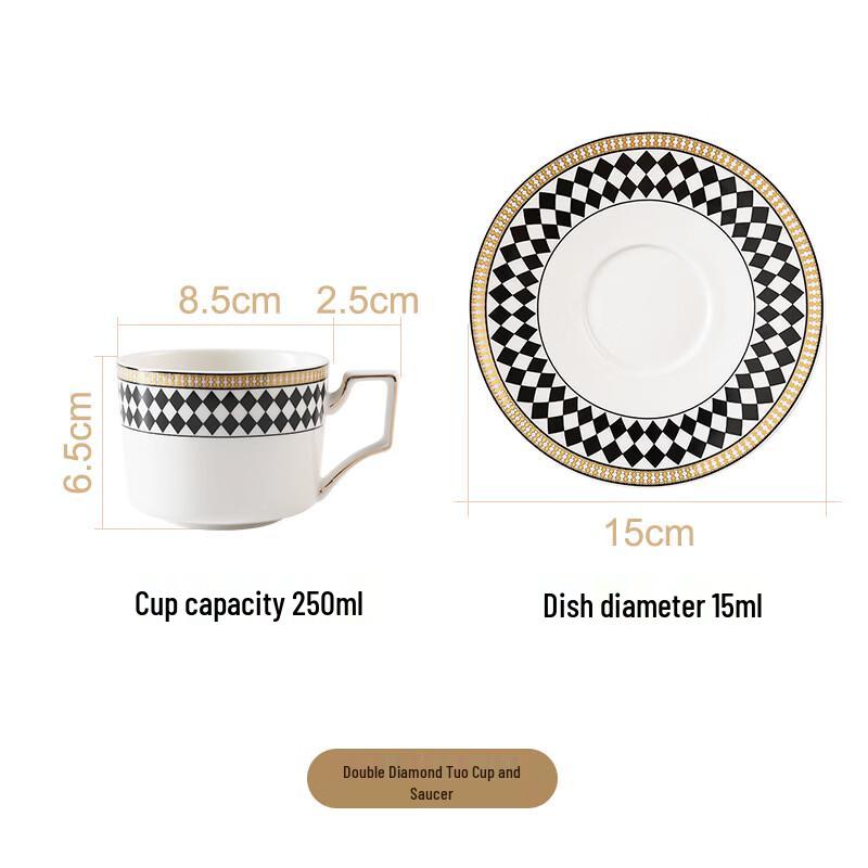 Shangqi Gold Trim Plastic Coffee Cup and Saucer Set
Shangqi Gold Trim Plastic Coffee Cup and Saucer Set