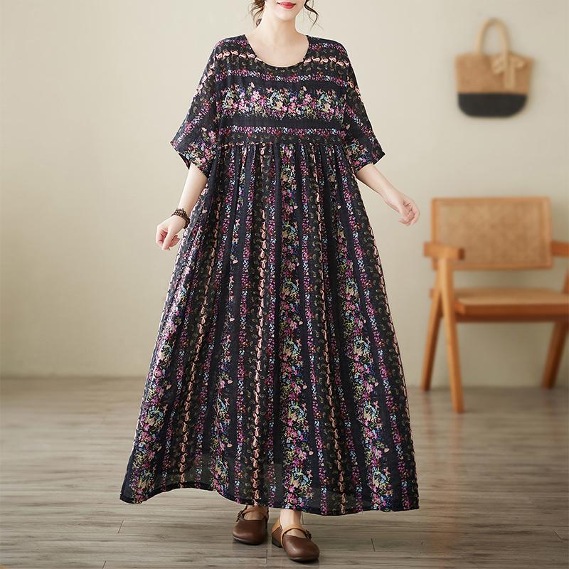 DIMANAF New 2025 Summer Women Plus Size Dress Floral Printing Loose Elegant Basic Casual Long Dress Vintage One Size чёрный
DIMANAF New 2025 Summer Women Plus Size Dress Floral Printing Loose Elegant Basic Casual Long Dress Vintage One Size чёрный
