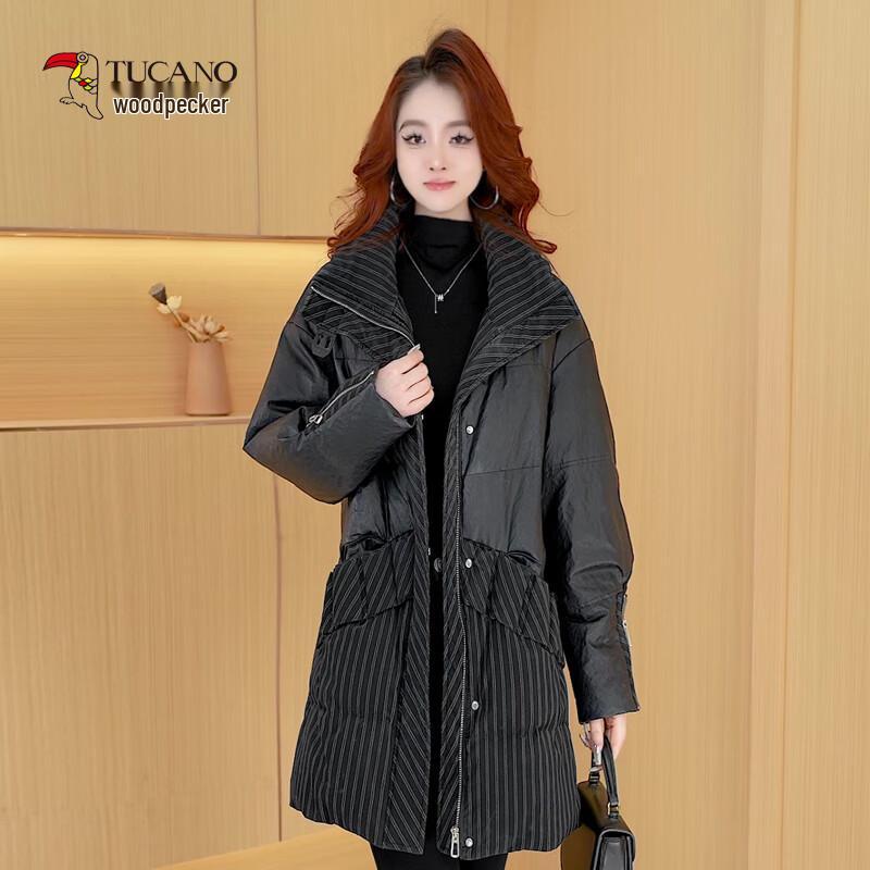 TUCANO Women s Fashion Patchwork Leather Down Jacket 2XL
TUCANO Women s Fashion Patchwork Leather Down Jacket 2XL