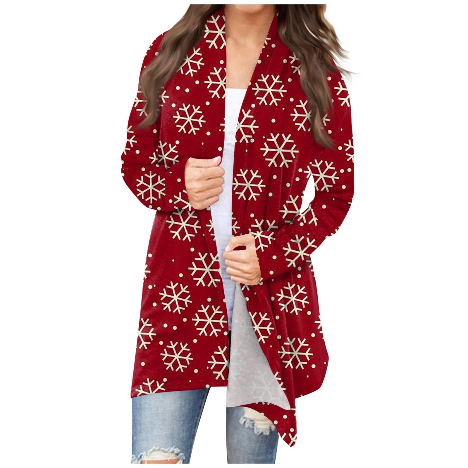 Женская мода, повседневный рождественский принт, кардиган средней длины, куртка, пальто XXXXXL винный
Женская мода, повседневный рождественский принт, кардиган средней длины, куртка, пальто XXXXXL винный