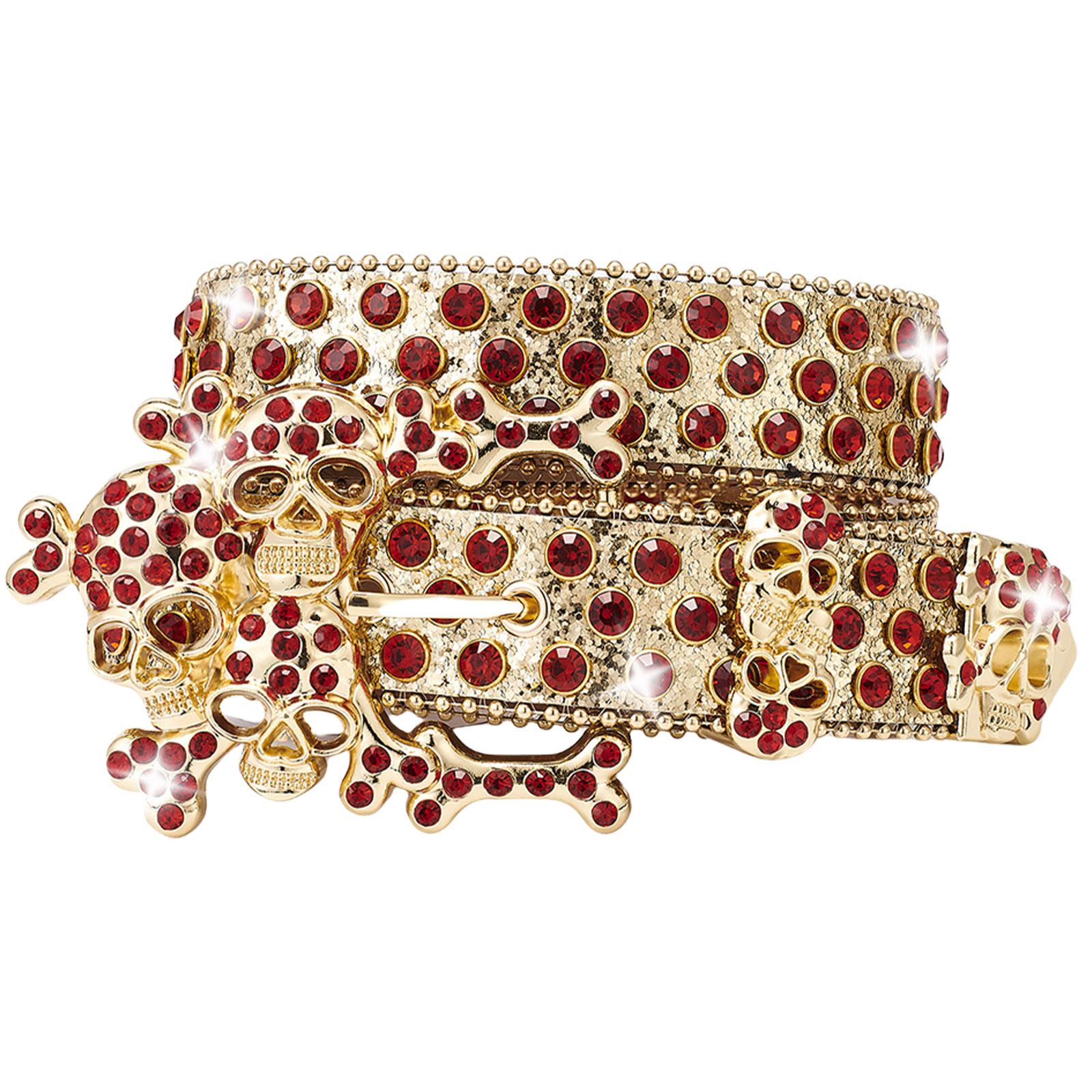 Stylish Rhinestones Belt Versatiles Waistband Skulls Western Leather Belt for Jeans and Statement Outfits
Stylish Rhinestones Belt Versatiles Waistband Skulls Western Leather Belt for Jeans and Statement Outfits