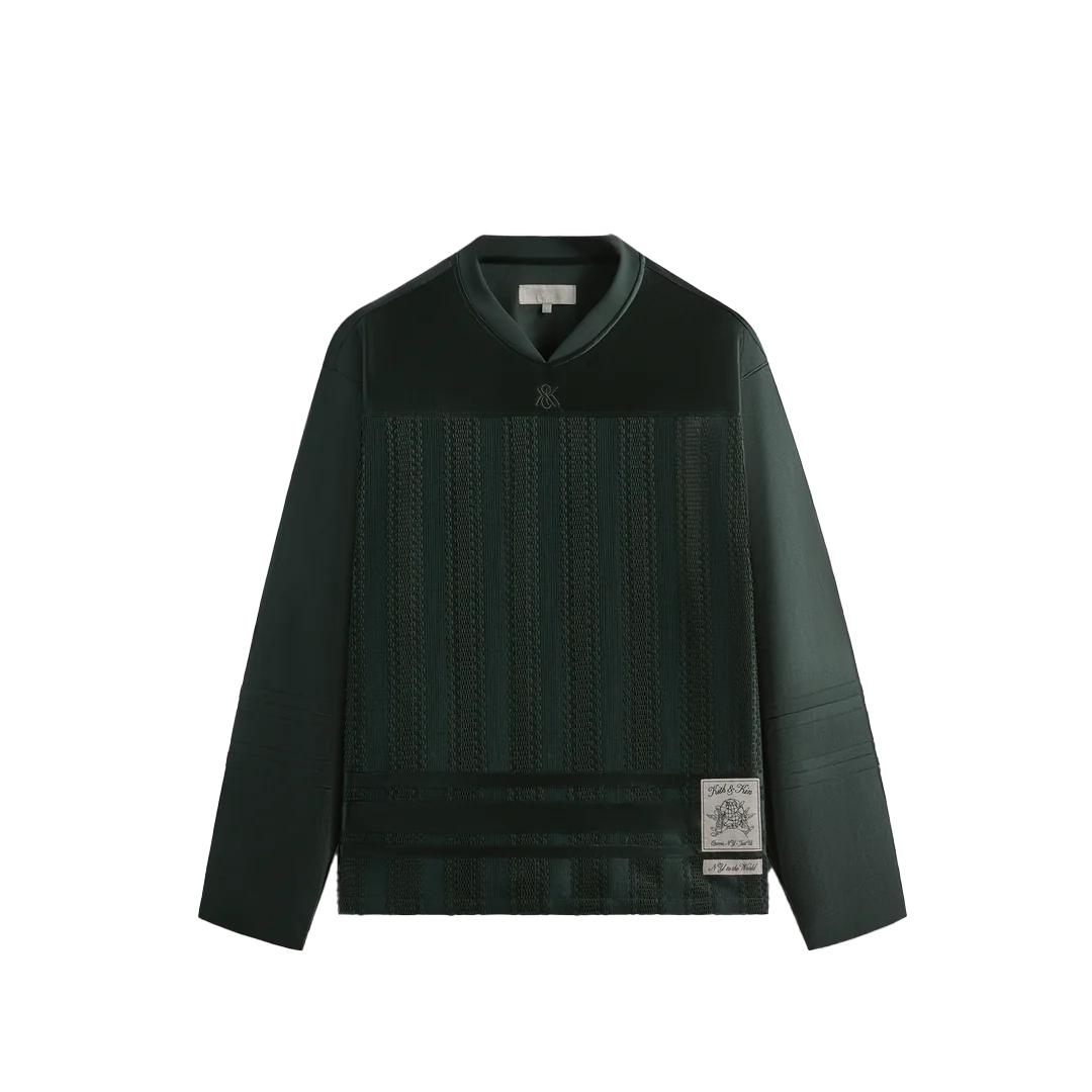 Kith FW24 Malik Lace Combo Jersey Осень 2024 Однотонный свитер с V-образным вырезом и длинными рукавами Мужская толстовка Зеленый Черный KHM032307-302 M
Kith FW24 Malik Lace Combo Jersey Осень 2024 Однотонный свитер с V-образным вырезом и длинными рукавами Мужская толстовка Зеленый Черный KHM032307-302 M