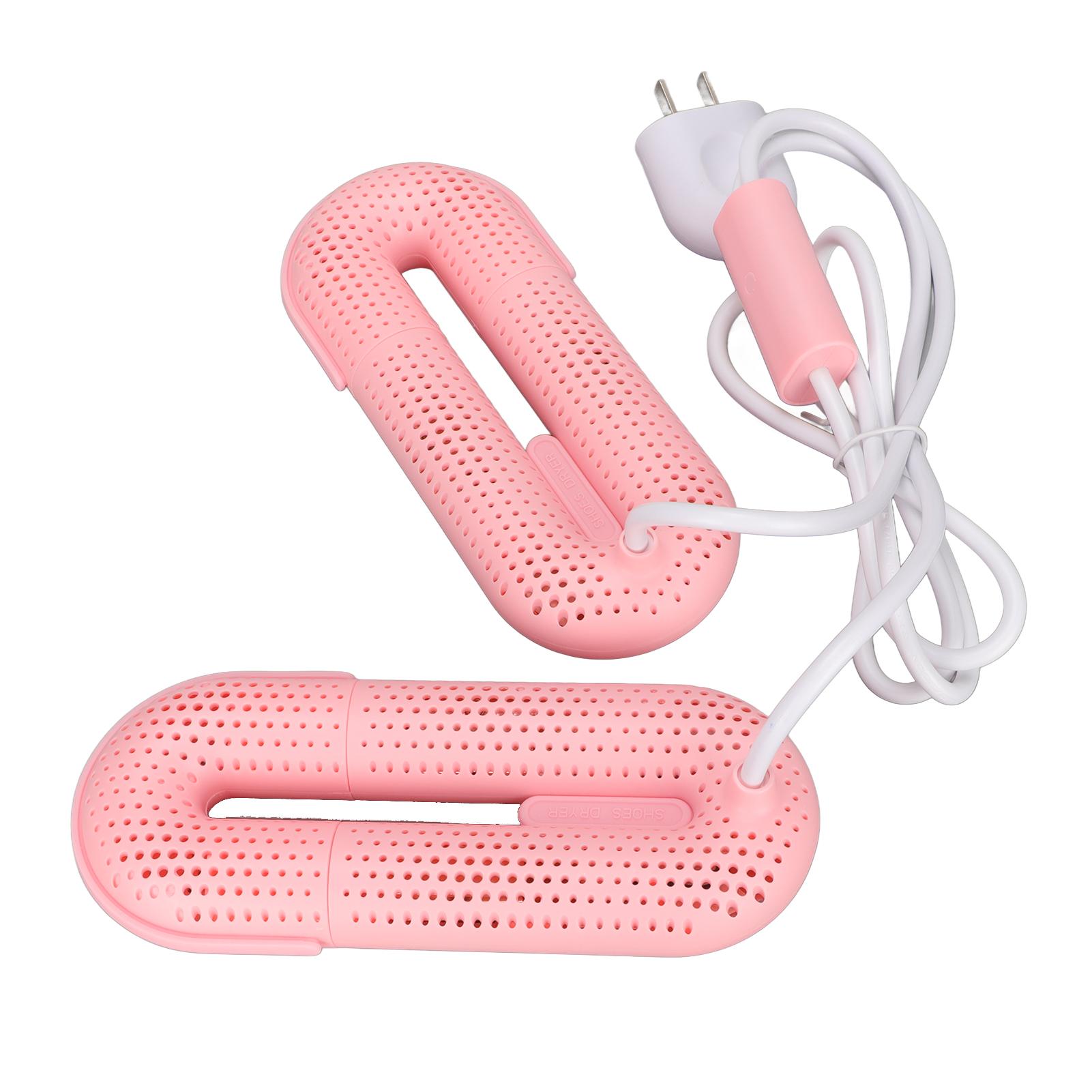 Электрическая сушилка для обуви с тремя уровнями, быстрая сушка, выдвижная, портативная, розовая, сухая сушилка для ботинок CN PLUG