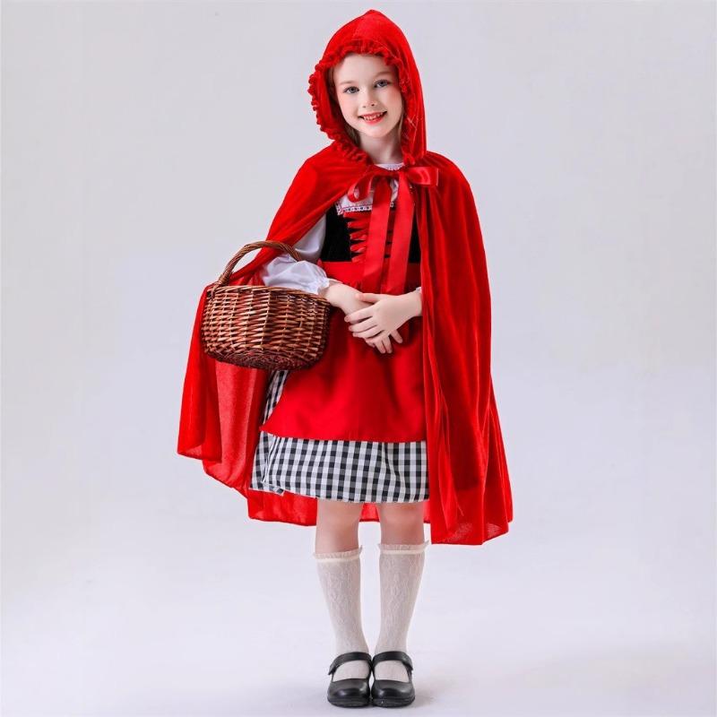 Костюм на Хэллоуин платье Красной Шапочки красный плащ плащ с капюшоном костюм для драматического представления родитель-ребенок 150CM
Костюм на Хэллоуин платье Красной Шапочки красный плащ плащ с капюшоном костюм для драматического представления родитель-ребенок 150CM