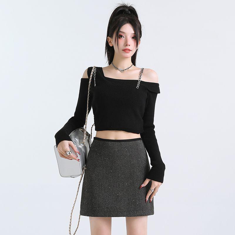Gray Wool A-Line Short Skirt with Sequins - Plus Size, Petite, Miu Style, Winter Slimming Wear XL сірий колір
Gray Wool A-Line Short Skirt with Sequins - Plus Size, Petite, Miu Style, Winter Slimming Wear XL сірий колір