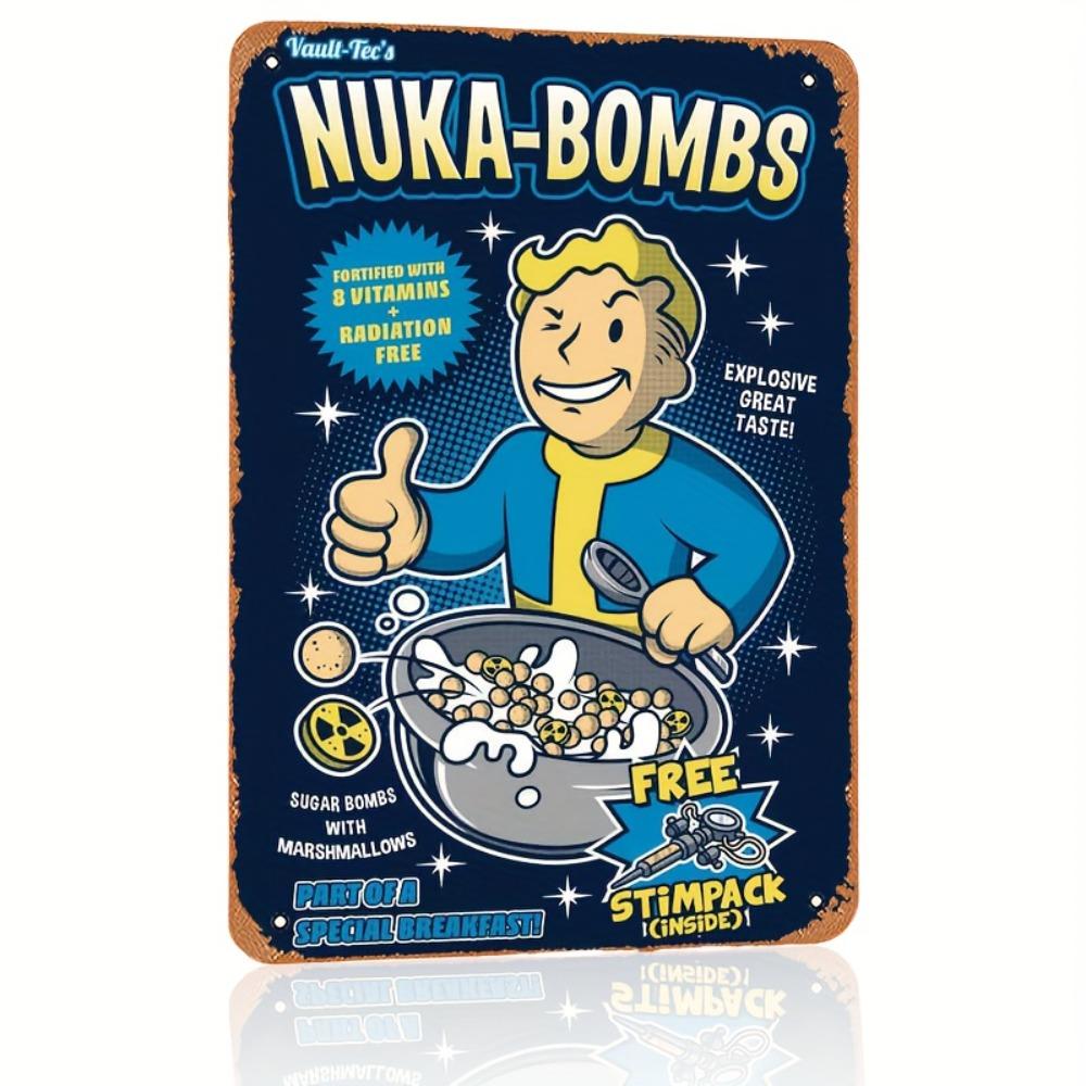 Металева настінна табличка Vault-Tec Nuka-Bombs - Декор з жерсті на тему ретро-ігор, Попередньо просвердлені отвори, Водонепроникний та стійкий до погодних умов 20x30cm(7.8x11.8inch)
Металева настінна табличка Vault-Tec Nuka-Bombs - Декор з жерсті на тему ретро-ігор, Попередньо просвердлені отвори, Водонепроникний та стійкий до погодних умов 20x30cm(7.8x11.8inch)