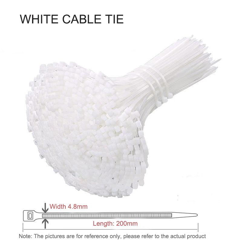 100pcs 4.8*200 Cable Nylon Tie Self-Locking Plastic May for Wires Zip Tie, plants, outdoor Cable Ties Fasten Loop Cable Organize
100pcs 4.8*200 Cable Nylon Tie Self-Locking Plastic May for Wires Zip Tie, plants, outdoor Cable Ties Fasten Loop Cable Organize