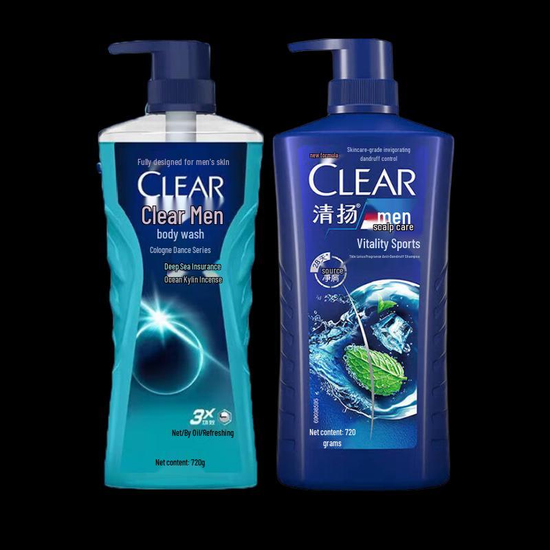 Clear Men Deep Sea Body Wash & Sport Mint Shampoo Set
Clear Men Deep Sea Body Wash & Sport Mint Shampoo Set