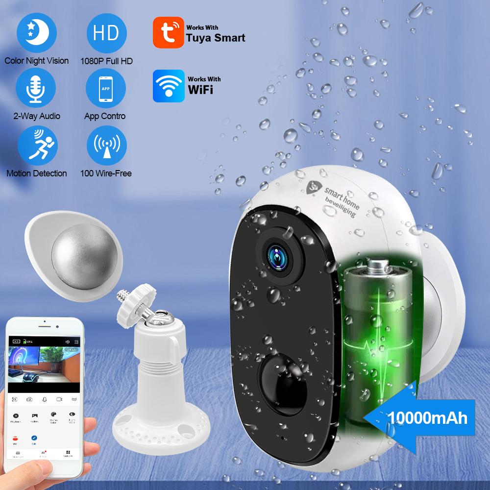 10000mAh Battery Tuya Outdoor Indoor WiFi Camera IP65 Waterproof Magnetic Mini Baby Video Surveillance Smart Life Home App Audio White IP Camera
10000mAh Battery Tuya Outdoor Indoor WiFi Camera IP65 Waterproof Magnetic Mini Baby Video Surveillance Smart Life Home App Audio White IP Camera