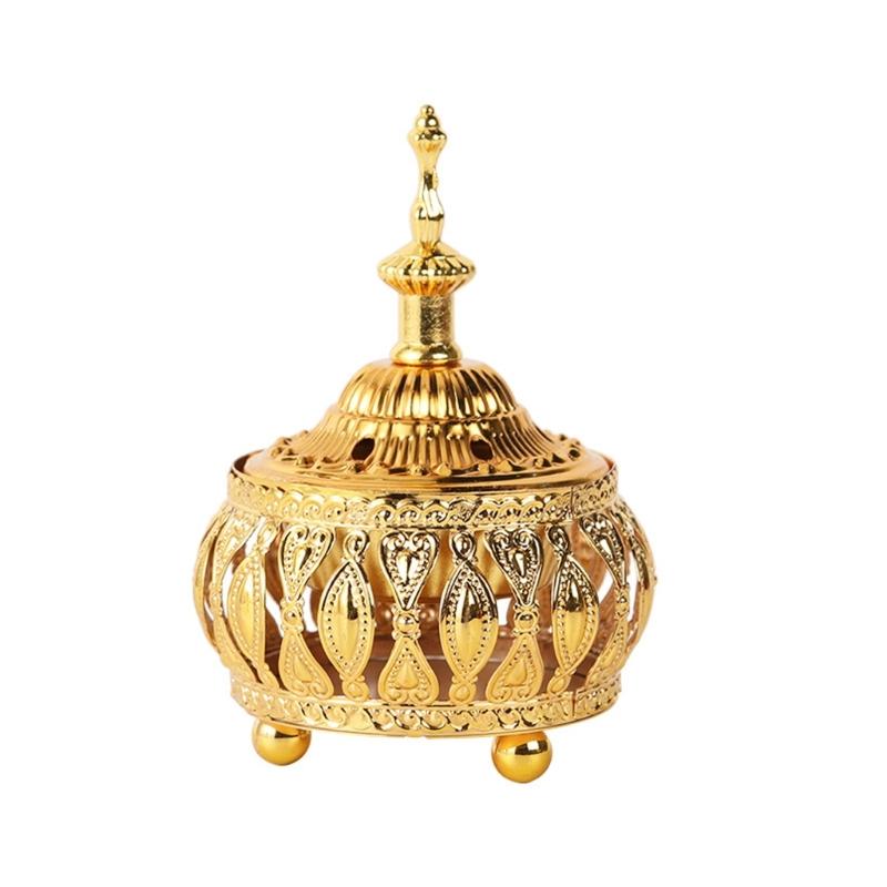 Incenses Burners Metal Cones Incenses Holder with Lid for Yoga Aromatherapys Golden Censers Table Ornament Home Decors
Incenses Burners Metal Cones Incenses Holder with Lid for Yoga Aromatherapys Golden Censers Table Ornament Home Decors