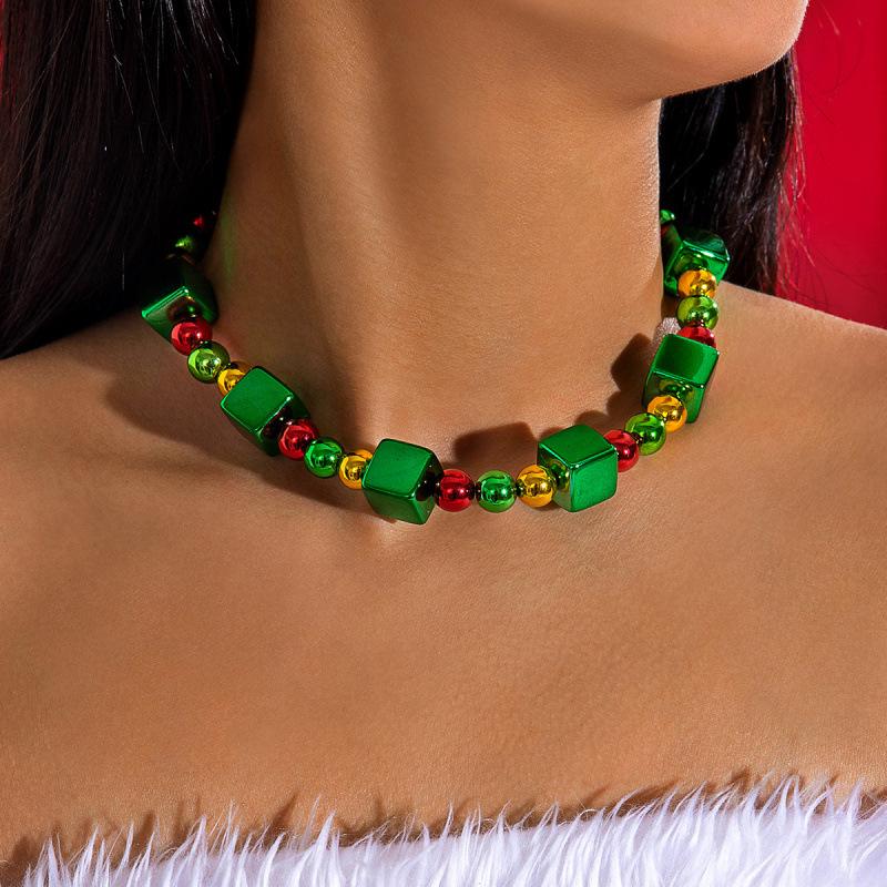 CCB Color Pumpkin Knotted Beaded Clavicle Chain Pentagram Square Block Christmas Necklace
CCB Color Pumpkin Knotted Beaded Clavicle Chain Pentagram Square Block Christmas Necklace