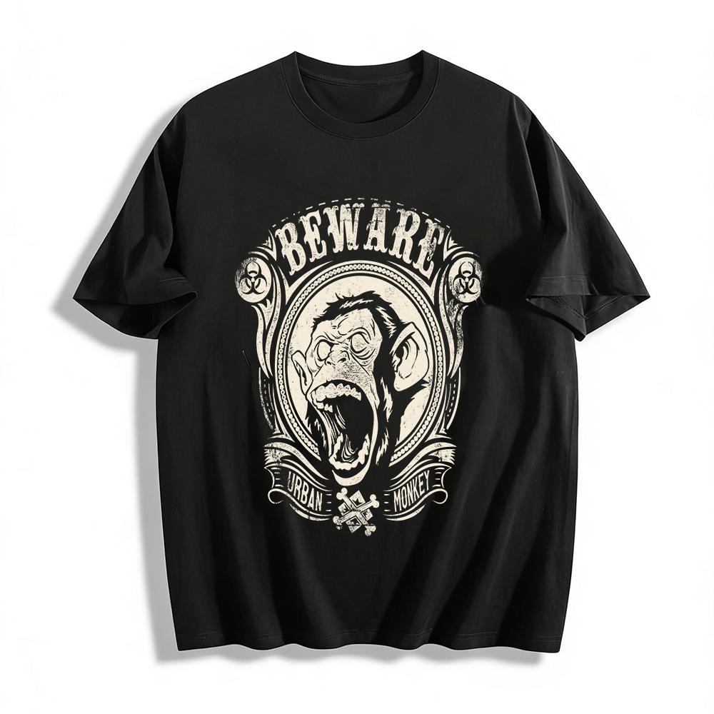 Vintage Beware Urban Monkey Graphic Casual Tee Pure cotton T-shirt 6XL
Vintage Beware Urban Monkey Graphic Casual Tee Pure cotton T-shirt 6XL