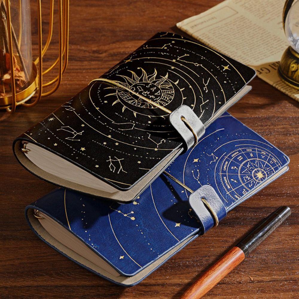 Retro Starry Sky Notebook 192 Page A6 Personal Notepad Gold Stamping Notebook Office Supply Style 2
Retro Starry Sky Notebook 192 Page A6 Personal Notepad Gold Stamping Notebook Office Supply Style 2