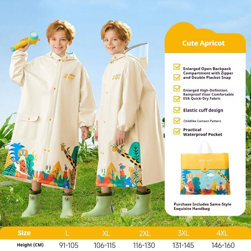 Cartoon Raincoats for Boys and Girls, Go to School with Backpack, Seat XL
Cartoon Raincoats for Boys and Girls, Go to School with Backpack, Seat XL