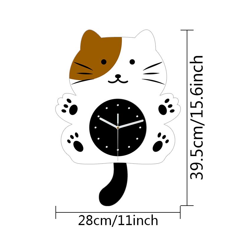 Cartoon cat wall clock cute animation style decorative clock no ticking living room bedroom decorative clock (WHITE,12 inch) білий
Cartoon cat wall clock cute animation style decorative clock no ticking living room bedroom decorative clock (WHITE,12 inch) білий