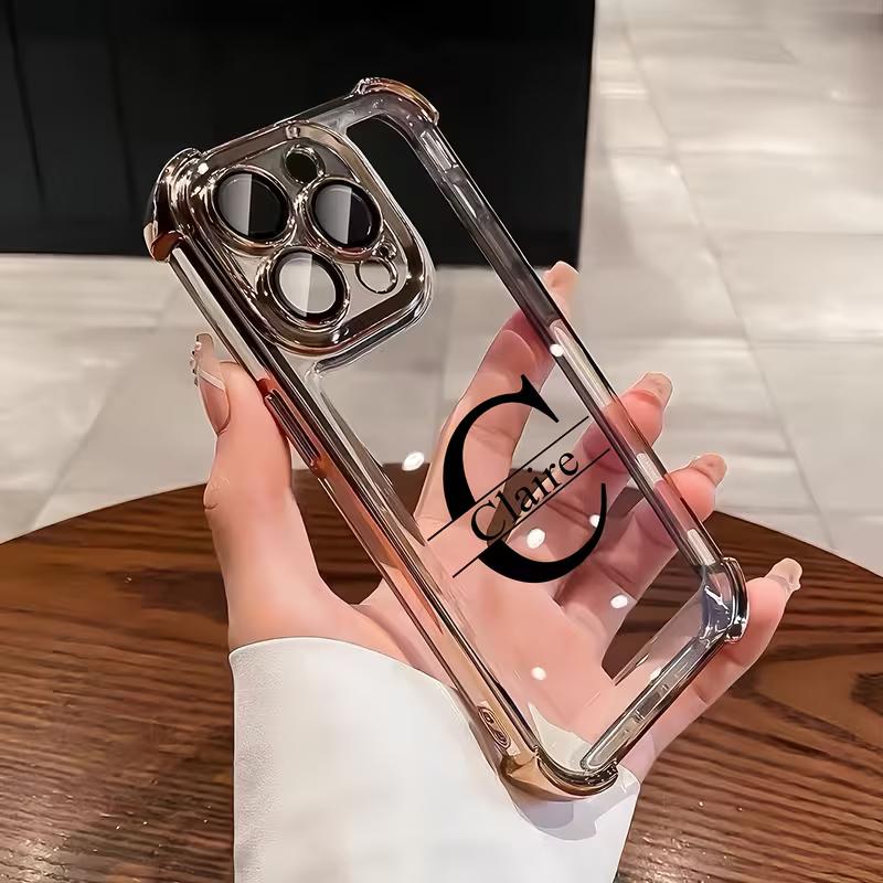 Custom Name Initial DIY Big Letter Personalized Plating Four Corner Anti Drop TPU Case for iPhone 17 16 15 14 13 Pro Max Air For iPhone 17ProMax
Custom Name Initial DIY Big Letter Personalized Plating Four Corner Anti Drop TPU Case for iPhone 17 16 15 14 13 Pro Max Air For iPhone 17ProMax