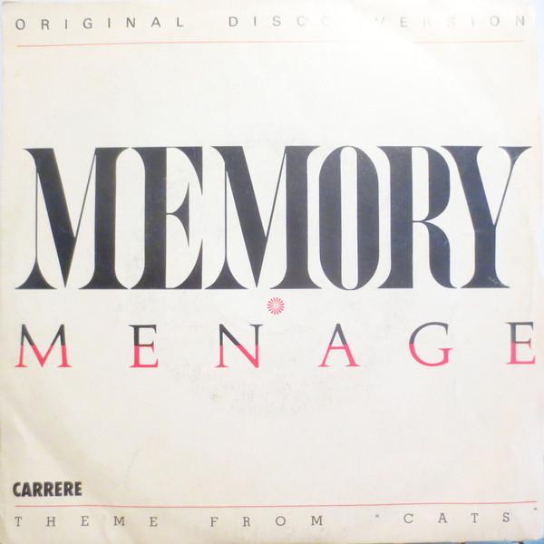 7inch Record MENAGE Memory CREA3601 Carrere 1983 UK Dance Electronica Used
7inch Record MENAGE Memory CREA3601 Carrere 1983 UK Dance Electronica Used