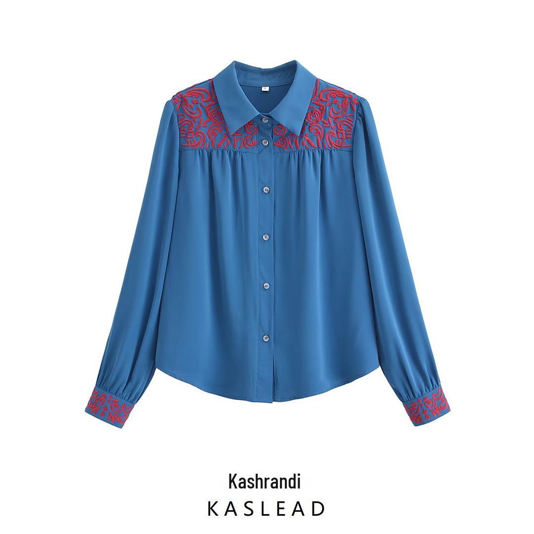 2024 Autumn Women s European & American Style Red Embroidered Denim Shirt Medium синій
2024 Autumn Women s European & American Style Red Embroidered Denim Shirt Medium синій