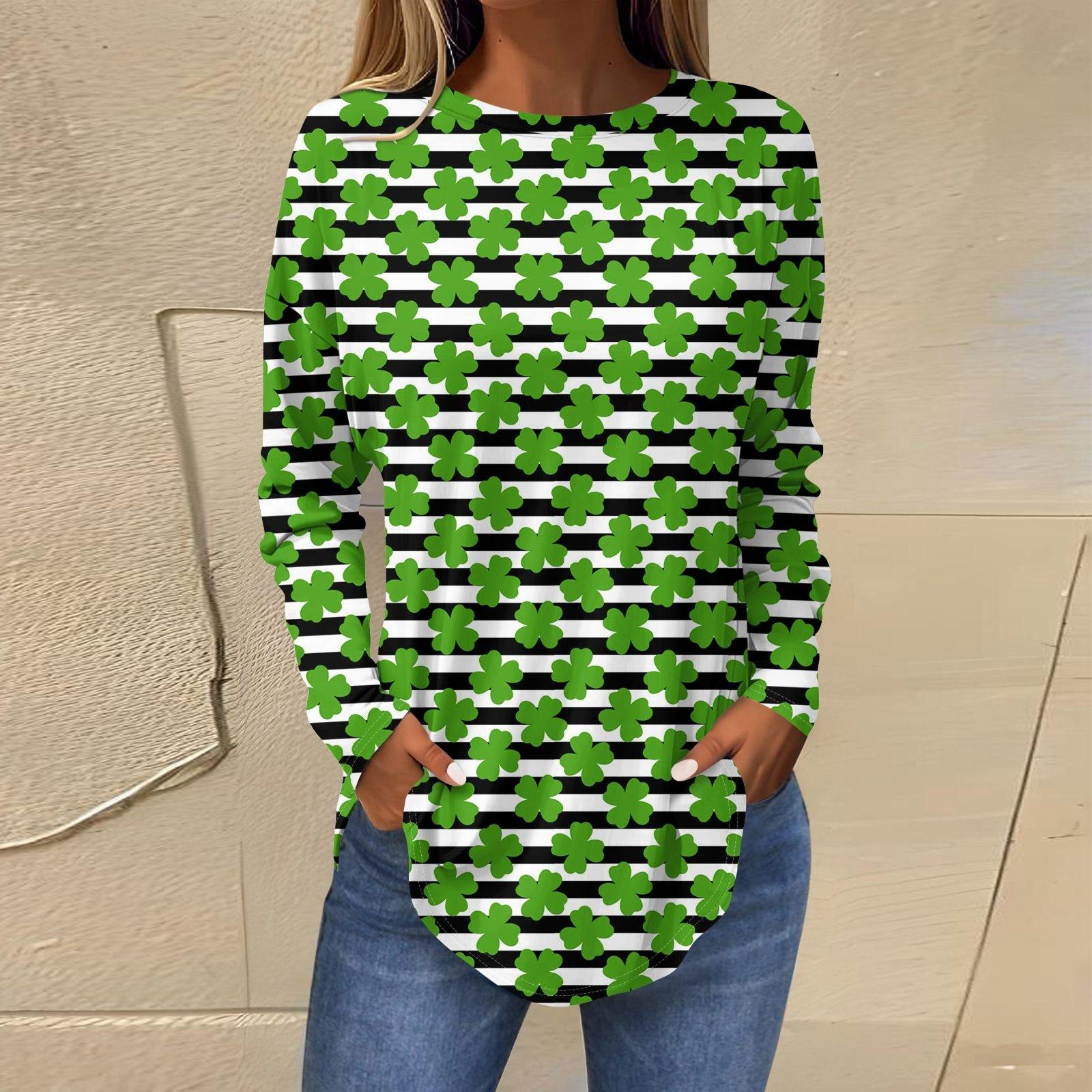 Женская модная свободная футболка с круглым вырезом и длинным рукавом с принтом L
Женская модная свободная футболка с круглым вырезом и длинным рукавом с принтом L