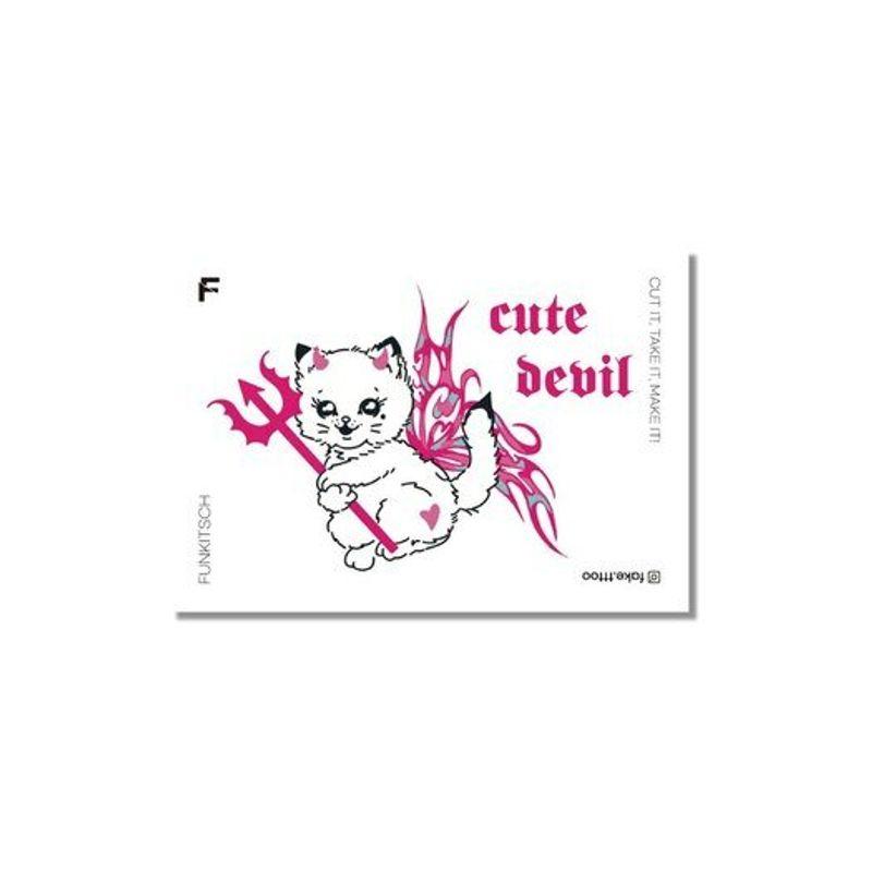 Милая наклейка-тату с дьяволом
Милая наклейка-тату с дьяволом