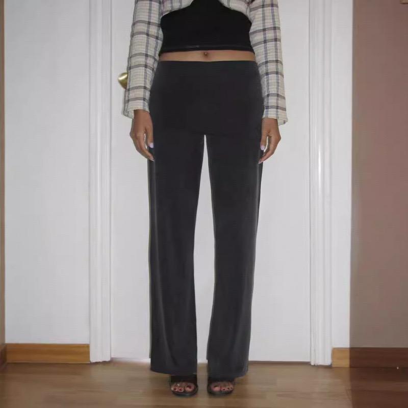 Women s Casual Long Pants Spring Fall Foldover Waist Loose Wide Leg Pants Solid Color Baggy Straight Trousers S чёрный
Women s Casual Long Pants Spring Fall Foldover Waist Loose Wide Leg Pants Solid Color Baggy Straight Trousers S чёрный