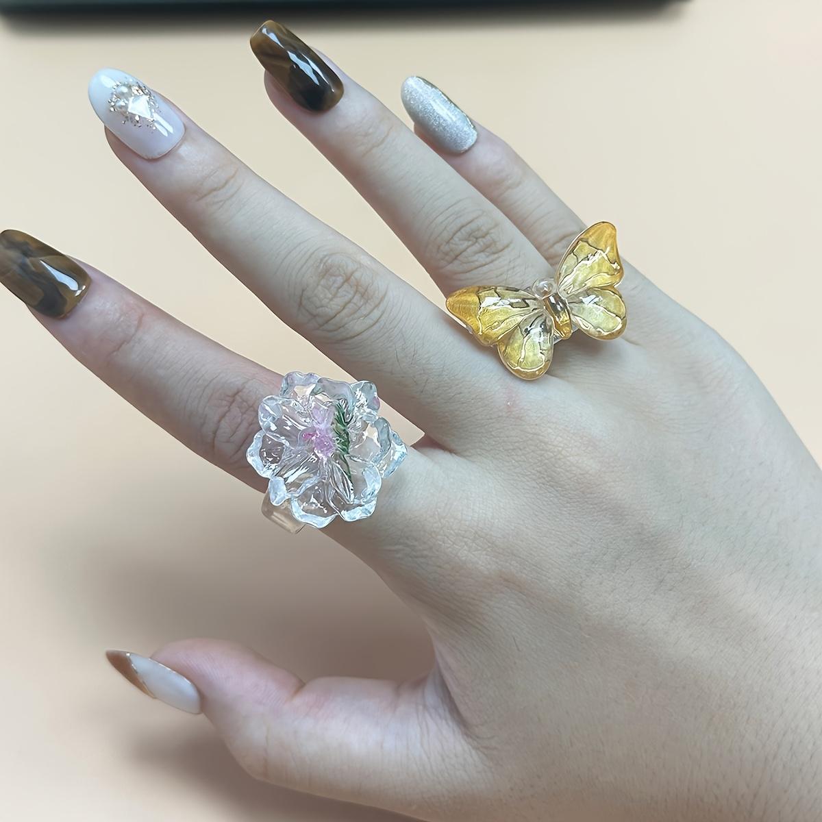 2pcs Light‑Luxury Resin Ring Set, Butterfly & Dried Flower Print, Irregular Texture for Teens, Daily & Holiday Gifts Luxurious мандариновий
2pcs Light‑Luxury Resin Ring Set, Butterfly & Dried Flower Print, Irregular Texture for Teens, Daily & Holiday Gifts Luxurious мандариновий