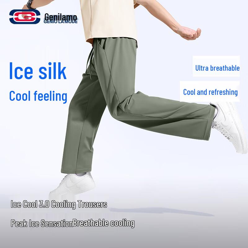 GENIOLAMODE Men s Ice Silk Cropped Casual Pants L
GENIOLAMODE Men s Ice Silk Cropped Casual Pants L