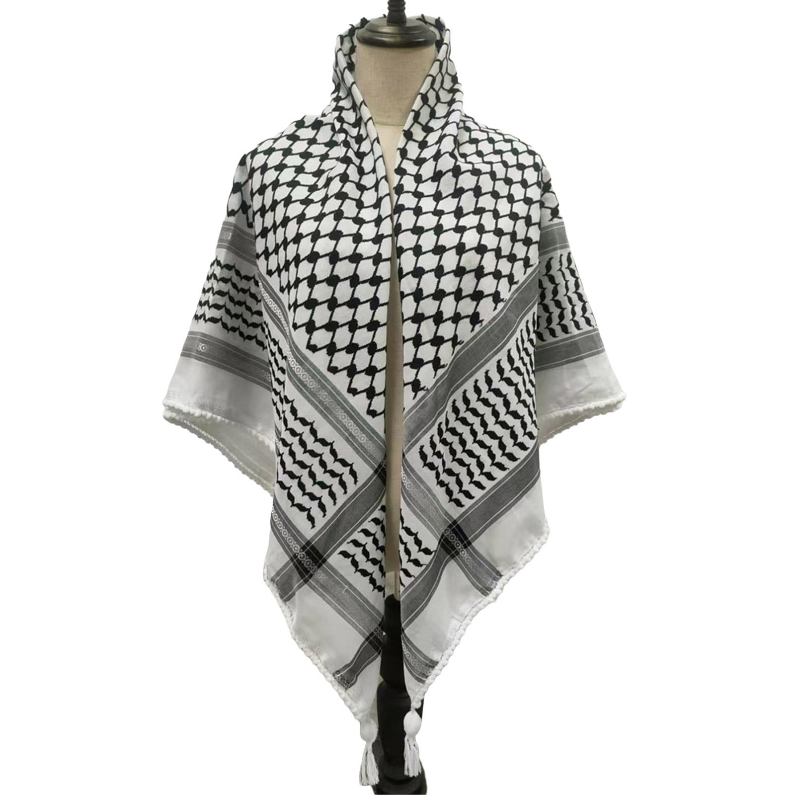 Арабский платок шемаг для мужчин, дышащий полиэстер, пустынный шарф на шею, кисточки, шейный платок, хиджаб, шаль для повседневного и официального выхода 3
Арабский платок шемаг для мужчин, дышащий полиэстер, пустынный шарф на шею, кисточки, шейный платок, хиджаб, шаль для повседневного и официального выхода 3