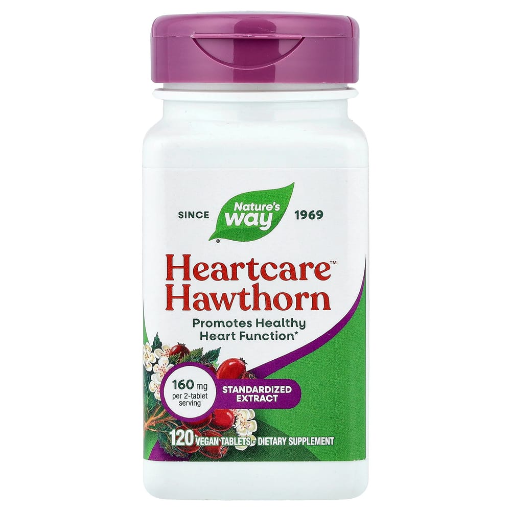 Nature s Way HeartCare Hawthorn, 80mg, 120 Tablets 120 pcs - 1 ea
Nature s Way HeartCare Hawthorn, 80mg, 120 Tablets 120 pcs - 1 ea