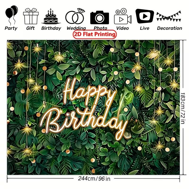 2D Flat Tropical Leaf Birthday Backdrop, Greenery Fairy Light Party Photo Booth Background 47.2x31.5inch/120*80cm
2D Flat Tropical Leaf Birthday Backdrop, Greenery Fairy Light Party Photo Booth Background 47.2x31.5inch/120*80cm