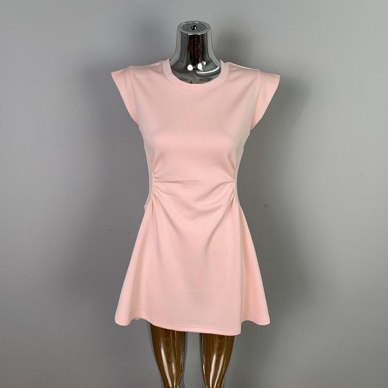 Korean Dongdaemun Pleated Commuting Dress with Waist-Cinching Round Neck Design One Size рожевий
Korean Dongdaemun Pleated Commuting Dress with Waist-Cinching Round Neck Design One Size рожевий