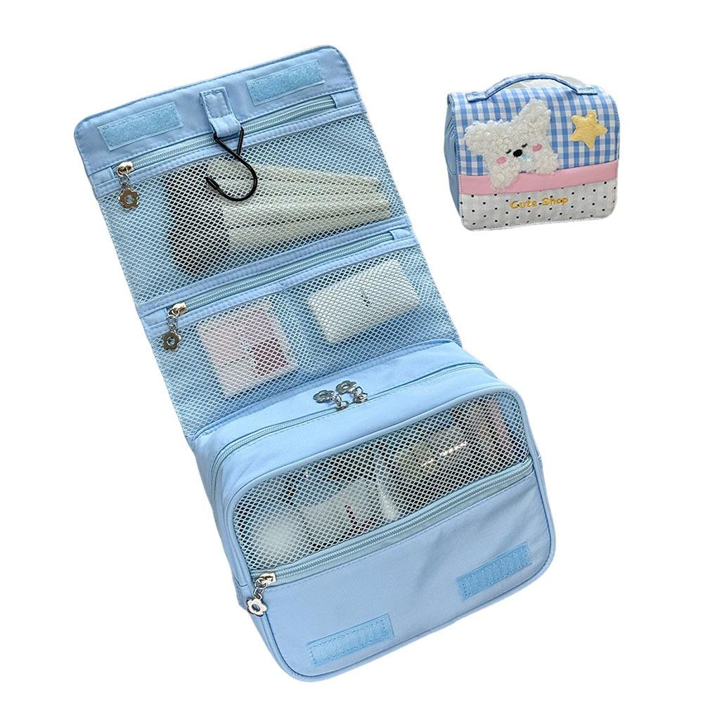Versatile Cartoon Dog Makeup Bag Grid Pattern Pink Blue Wash Bag Large Capacity Compartment Design Toiletry Bag Bussness Trip синій
Versatile Cartoon Dog Makeup Bag Grid Pattern Pink Blue Wash Bag Large Capacity Compartment Design Toiletry Bag Bussness Trip синій