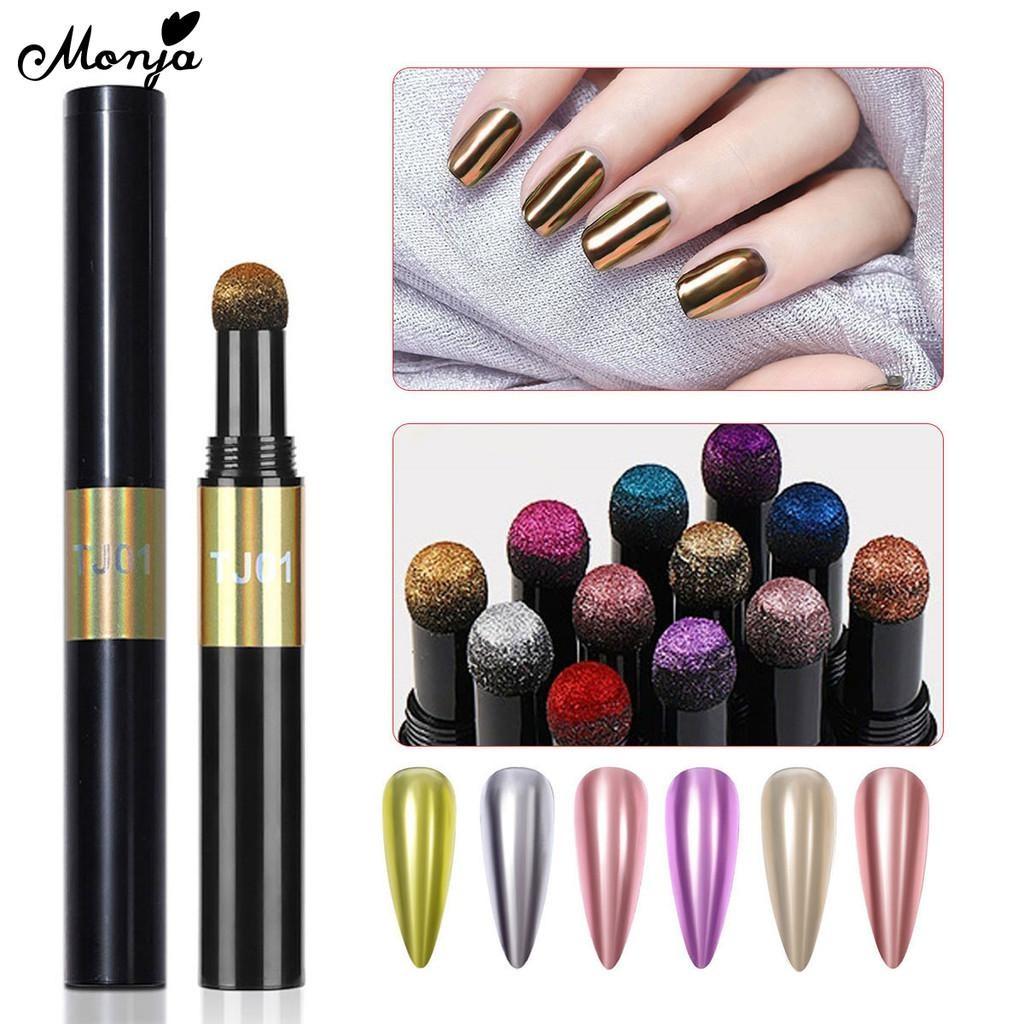 Monja Nail Art Mirror Powder Pen Metallic 6 Colors Glitter Chrome Magic Powders Air Cushion Pen Laser Glitters Dust DIY Manicure Design Docorations
Monja Nail Art Mirror Powder Pen Metallic 6 Colors Glitter Chrome Magic Powders Air Cushion Pen Laser Glitters Dust DIY Manicure Design Docorations