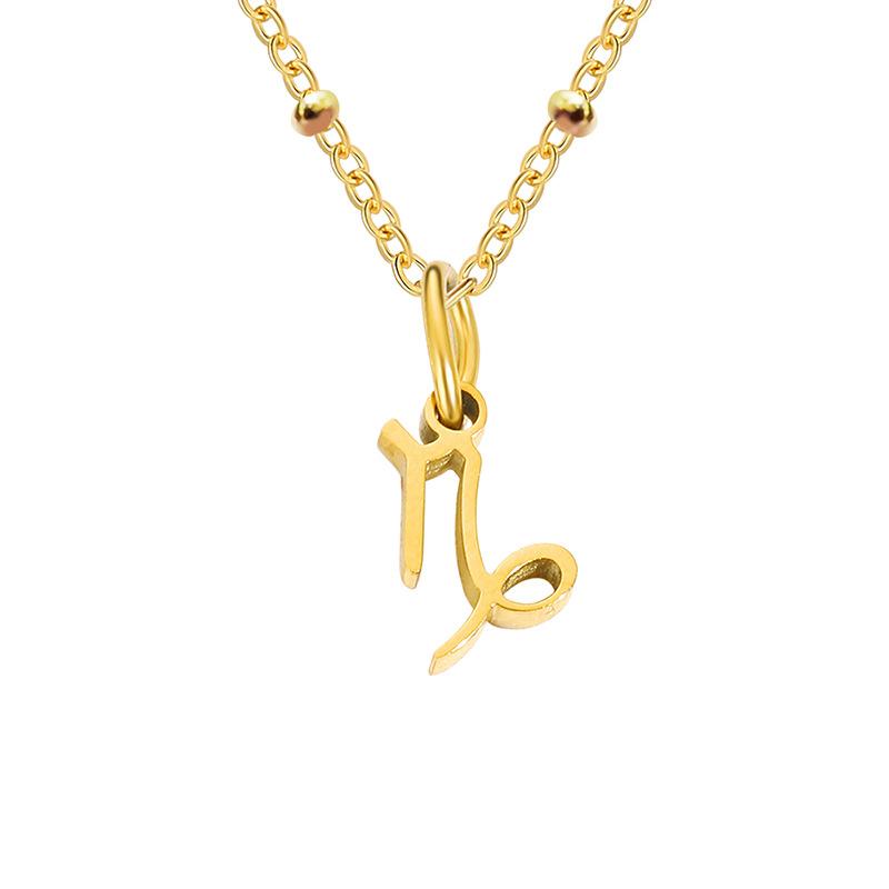 CARLIDANA Classic Zodiac Gold Color Beads Chain Necklace Fashion New Stainless Steel Women Pendant Necklace Jewelry for Gift GOLD&38 and 5cm
CARLIDANA Classic Zodiac Gold Color Beads Chain Necklace Fashion New Stainless Steel Women Pendant Necklace Jewelry for Gift GOLD&38 and 5cm