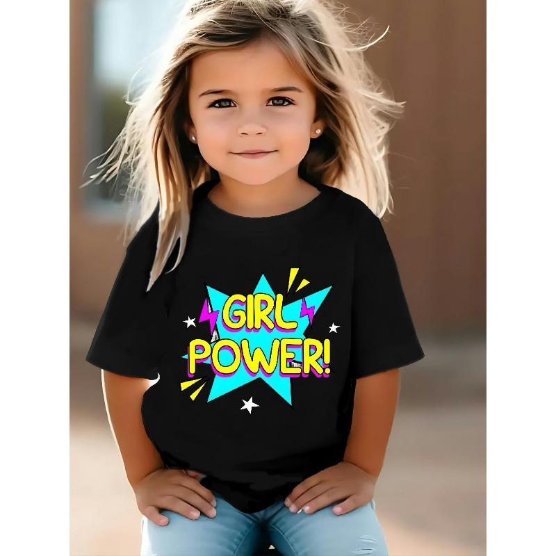 European Size Girls Round Neck Short Sleeved T Shirt with Unique English Print GIRL POWER 98cm чёрный
European Size Girls Round Neck Short Sleeved T Shirt with Unique English Print GIRL POWER 98cm чёрный