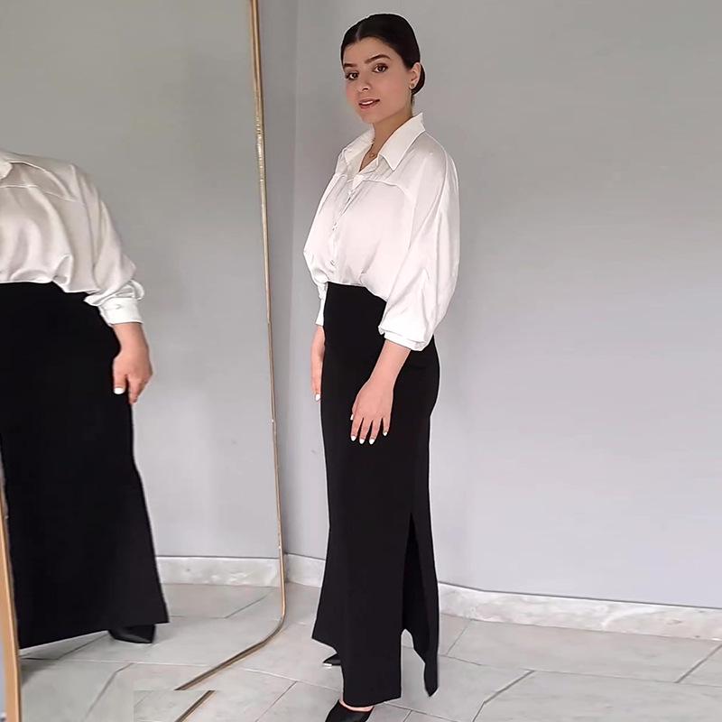 Женский комплект из двух предметов однотонного цвета в европейском и американском стиле, осень 2024: Универсальная рубашка и стройнящая юбка-полусолнце M чёрный
Женский комплект из двух предметов однотонного цвета в европейском и американском стиле, осень 2024: Универсальная рубашка и стройнящая юбка-полусолнце M чёрный