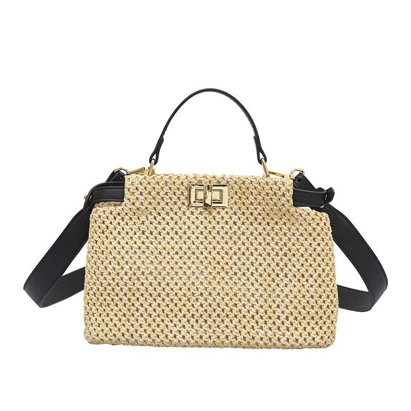 Retro Grass Woven Bag Shoulder Bag Summer Woven Beach Bag Women s Fashion Trendy Handbag (20cm Max Length 30cm)
Retro Grass Woven Bag Shoulder Bag Summer Woven Beach Bag Women s Fashion Trendy Handbag (20cm Max Length 30cm)
