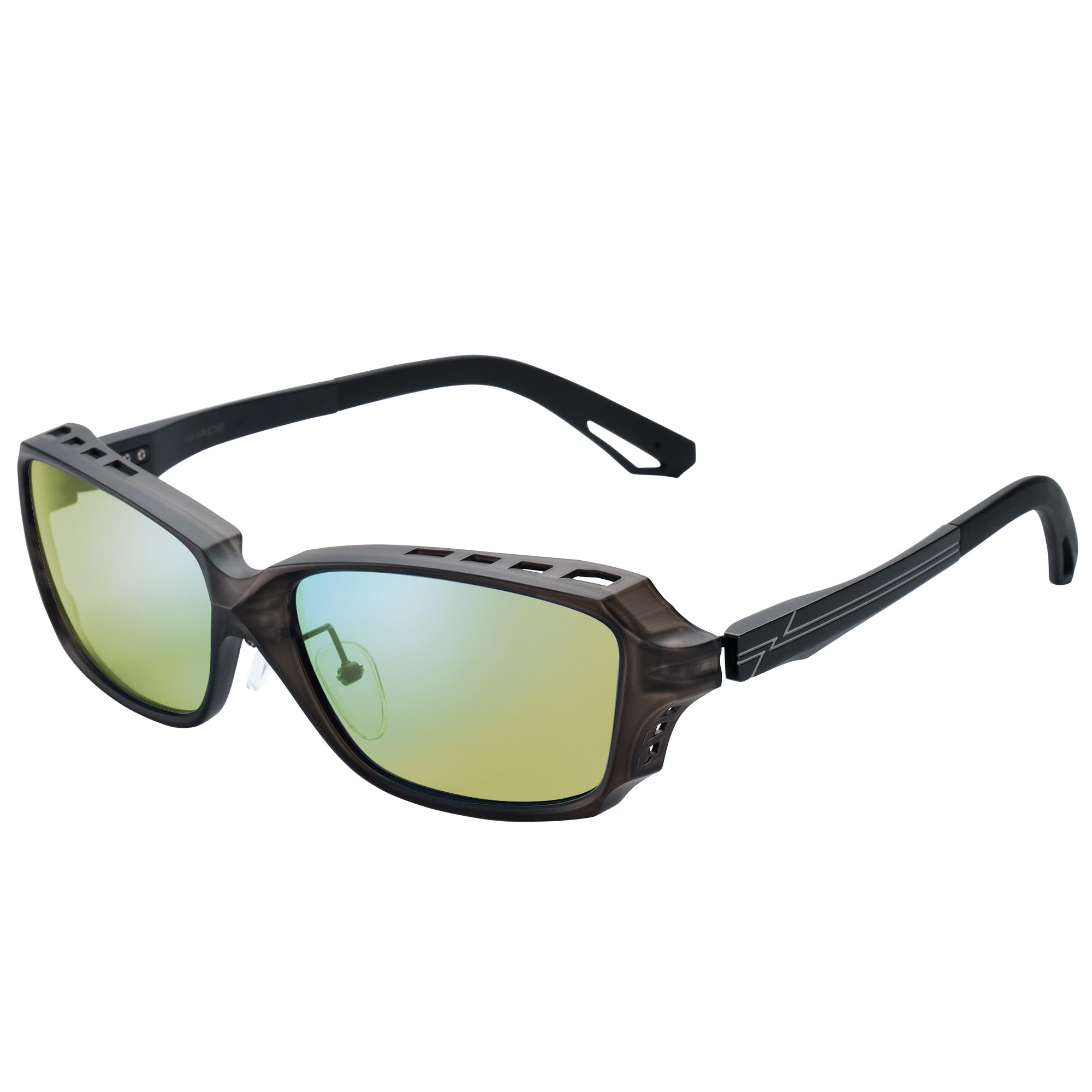 Zeque Polarized Sunglasses SHADE Smoke Matte Black EASE MIRROR (Zeku) F-2242 & GREEN/BLUE
Zeque Polarized Sunglasses SHADE Smoke Matte Black EASE MIRROR (Zeku) F-2242 & GREEN/BLUE
