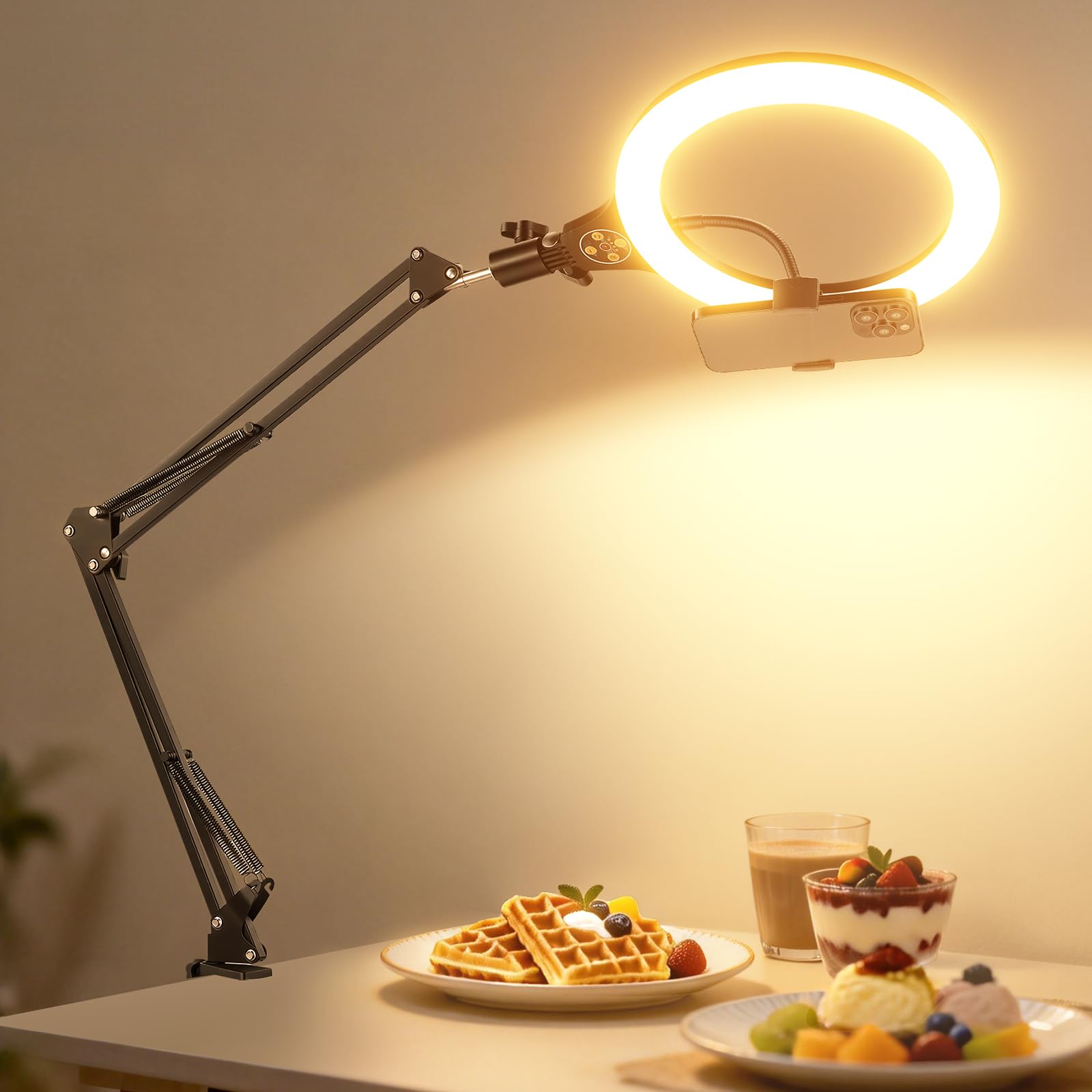 NEEWER Entry Level Version Ring Arm 10W LED Selfie Includes Clamp Smartphone and Remote iPhone for Smartphones and Ideal for Video Meeting and Video
NEEWER Entry Level Version Ring Arm 10W LED Selfie Includes Clamp Smartphone and Remote iPhone for Smartphones and Ideal for Video Meeting and Video