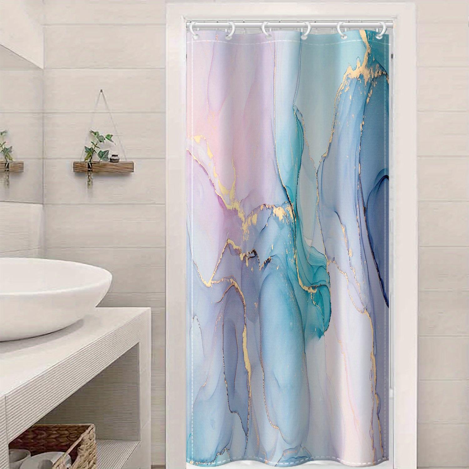 Dreamy Marble Golden Pattern Shower Curtain, Polyester Bathroom Decor With Plastic Hooks, Machine Washable W60H190(CM)-1 Pcs
Dreamy Marble Golden Pattern Shower Curtain, Polyester Bathroom Decor With Plastic Hooks, Machine Washable W60H190(CM)-1 Pcs