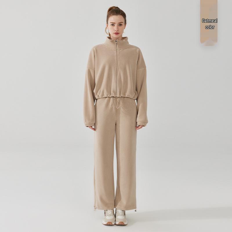 Velvet Fleece Women s Zip-Up Sweatshirt and Pants Set - Warm Autumn/Winter Sportswear Small
Velvet Fleece Women s Zip-Up Sweatshirt and Pants Set - Warm Autumn/Winter Sportswear Small