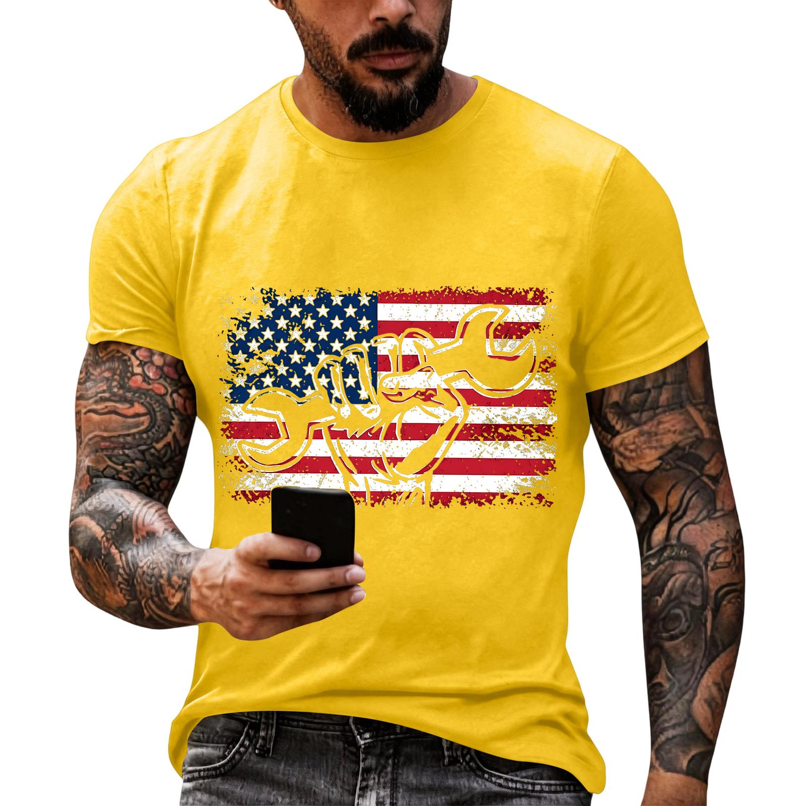 Men s Loose Fit Casual Short Sleeve T Shirt Labor Day Graphic Printed Crew Neck Top Comfortable Summer Wear XL жовтий
Men s Loose Fit Casual Short Sleeve T Shirt Labor Day Graphic Printed Crew Neck Top Comfortable Summer Wear XL жовтий