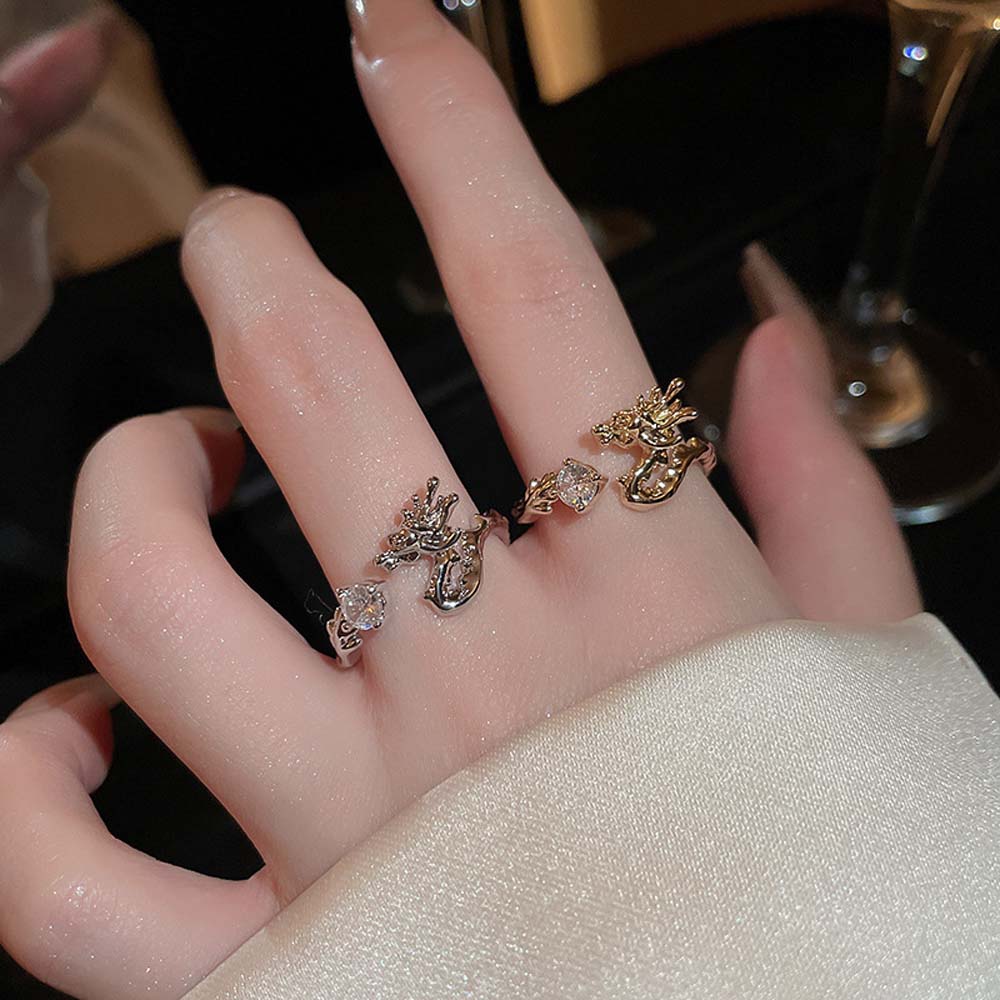 Ювелирные изделия Аксессуары Дракон Открытые Кольца Золото Серебро Цвет Дракон Циркон Кольцо Дракон Кольцо Женщины/Девушки золотой
Ювелирные изделия Аксессуары Дракон Открытые Кольца Золото Серебро Цвет Дракон Циркон Кольцо Дракон Кольцо Женщины/Девушки золотой