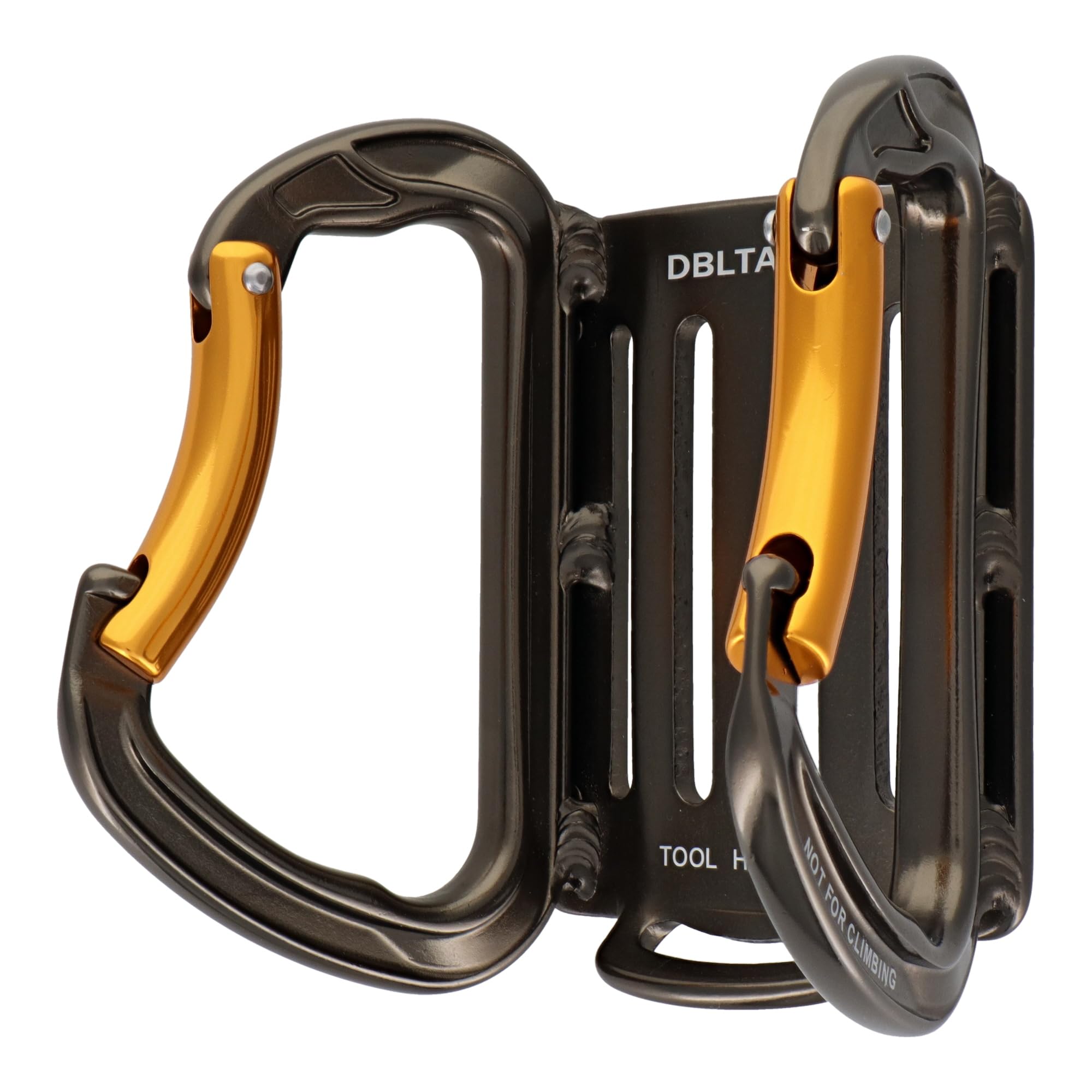 Sankyo Corporation DBLTACT Carabiner Tool Difference Double Large x Large High Strength Aluminum Forging Gunmetal Curved Gate DT-ATW-G
Sankyo Corporation DBLTACT Carabiner Tool Difference Double Large x Large High Strength Aluminum Forging Gunmetal Curved Gate DT-ATW-G
