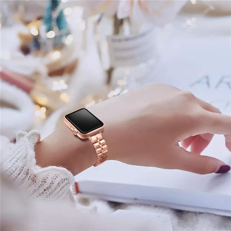 Semicircle 3-Bead Metal Watch Replacement Band for Apple Watch Series 10 42mm/9 8 7 41mm/6 5 4 SE SE (2022) SE (2023) 40mm/3 2 1 38mm Rose Gold
Semicircle 3-Bead Metal Watch Replacement Band for Apple Watch Series 10 42mm/9 8 7 41mm/6 5 4 SE SE (2022) SE (2023) 40mm/3 2 1 38mm Rose Gold