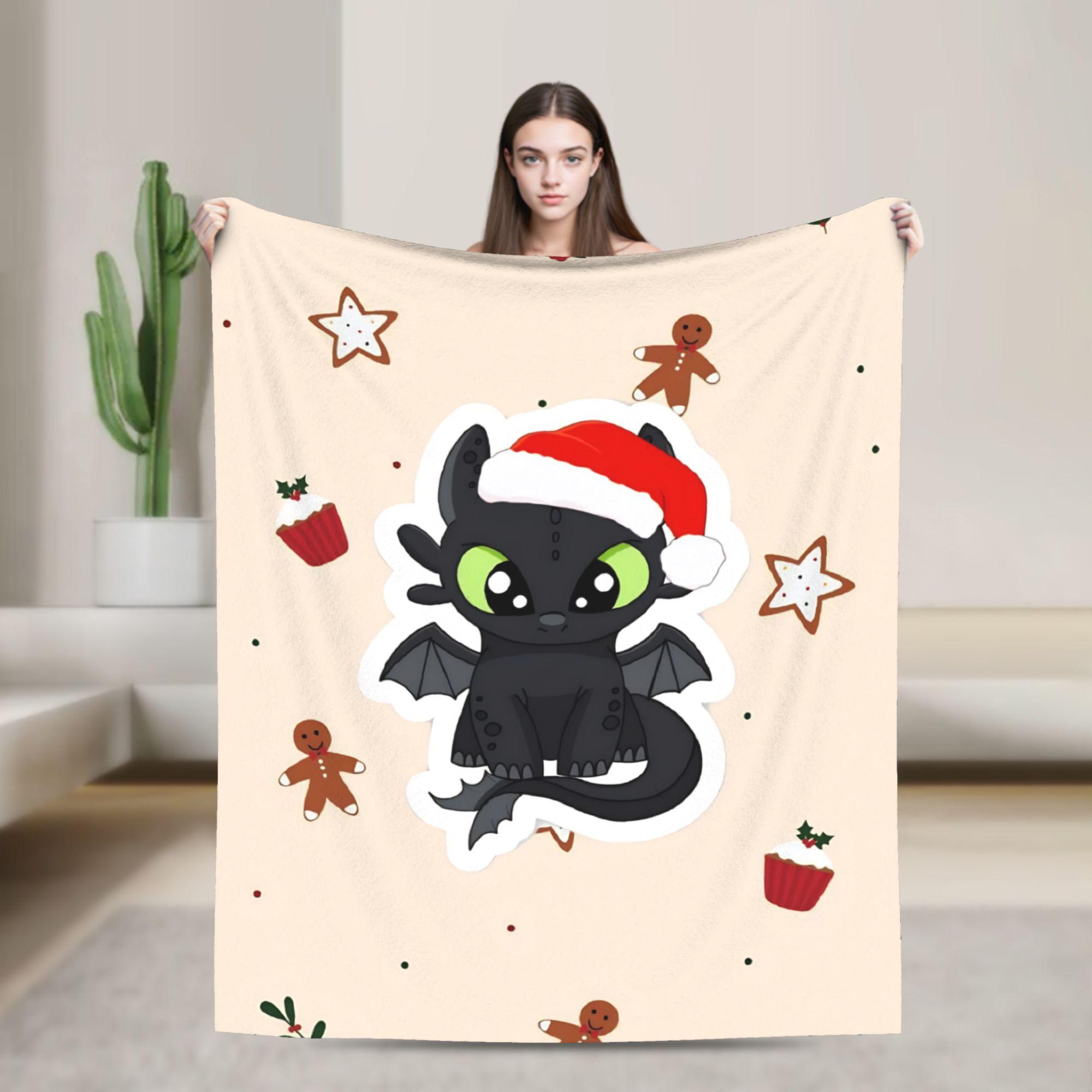 HTTYD Стилізована ковдра з візерунком дракона Тепла плюшева плед-ковдра для дивана, крісла, подорожей, офісу Фланелева постільна накидка, покривало 127x153cm
HTTYD Стилізована ковдра з візерунком дракона Тепла плюшева плед-ковдра для дивана, крісла, подорожей, офісу Фланелева постільна накидка, покривало 127x153cm