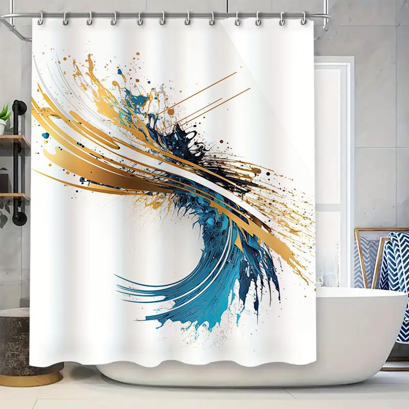 Luxurious Blue Splash Pattern Shower Curtain Waterproof Fabric Decoration For Bathroom Decorations In White 72X84 Inches (180*21 W60H190(CM)-1 Pcs
Luxurious Blue Splash Pattern Shower Curtain Waterproof Fabric Decoration For Bathroom Decorations In White 72X84 Inches (180*21 W60H190(CM)-1 Pcs