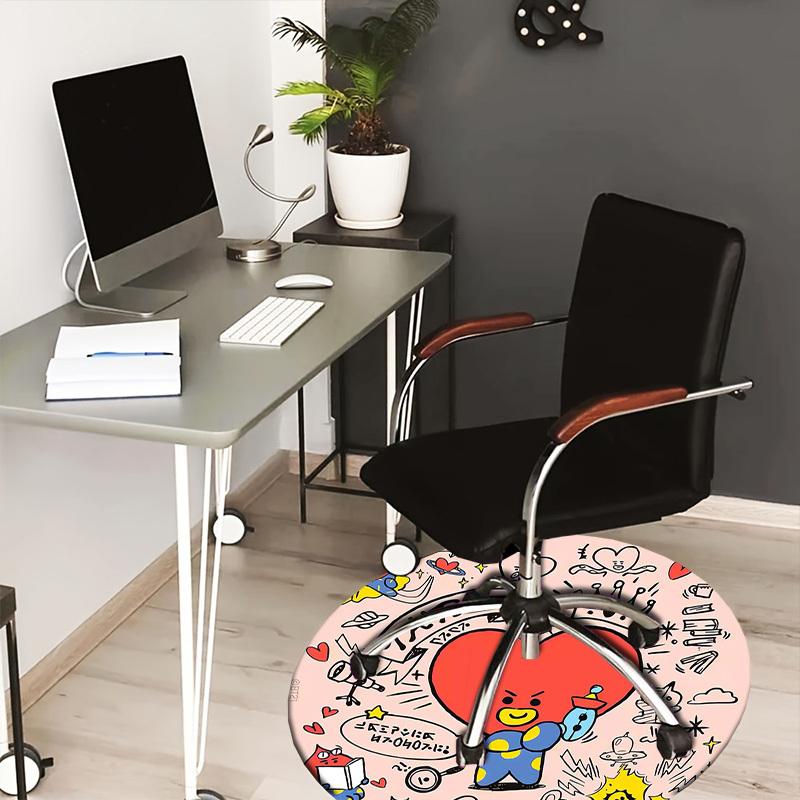 1pc BT21 Character Artwork Round carpet, Made of Polyester,Perfect for Decorating Office Chairs, Living Rooms,fplt023 80cm by 80cm
1pc BT21 Character Artwork Round carpet, Made of Polyester,Perfect for Decorating Office Chairs, Living Rooms,fplt023 80cm by 80cm