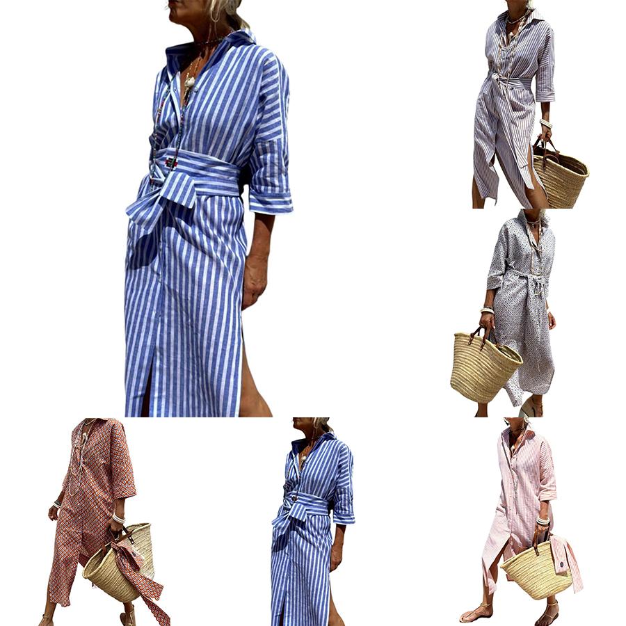 Women s Summer Shirt Dress Lapel Button Striped Waistband Long Dress Casual Side Slit Maxi Dress XL сірий
Women s Summer Shirt Dress Lapel Button Striped Waistband Long Dress Casual Side Slit Maxi Dress XL сірий