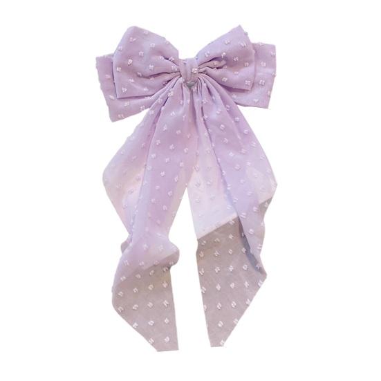 Hair Clip Pure Bowknot Color Spring Hair Long Ribbon Pin No Damage фіолетовий
Hair Clip Pure Bowknot Color Spring Hair Long Ribbon Pin No Damage фіолетовий